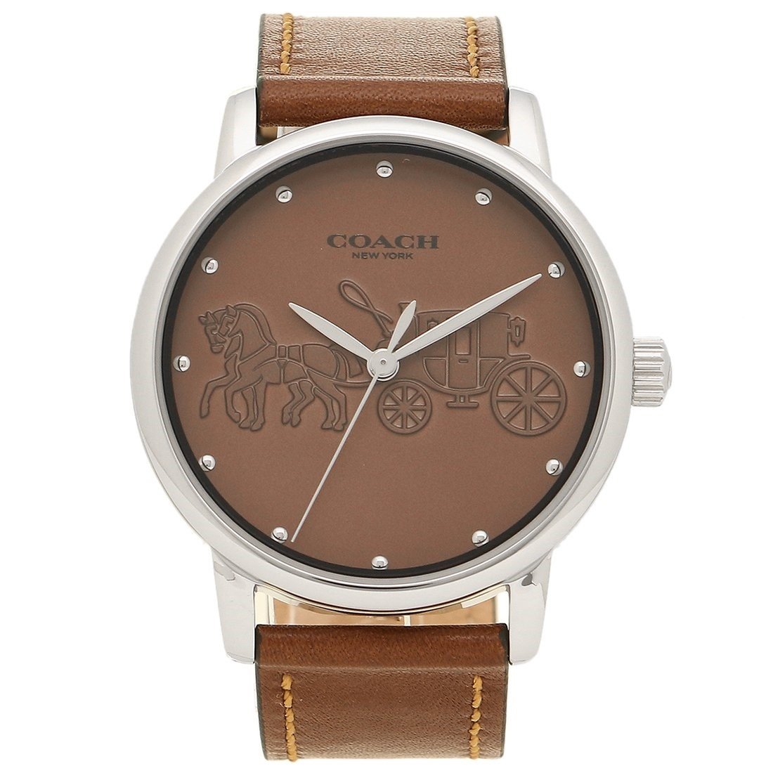 Coach Women's 14502972 Grand Brown Leather Watch