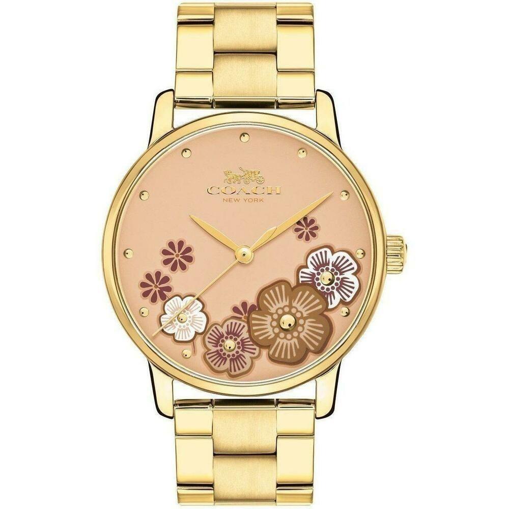 Coach Women&#39;s 14503006 Grand Gold-Tone Stainless Steel Watch