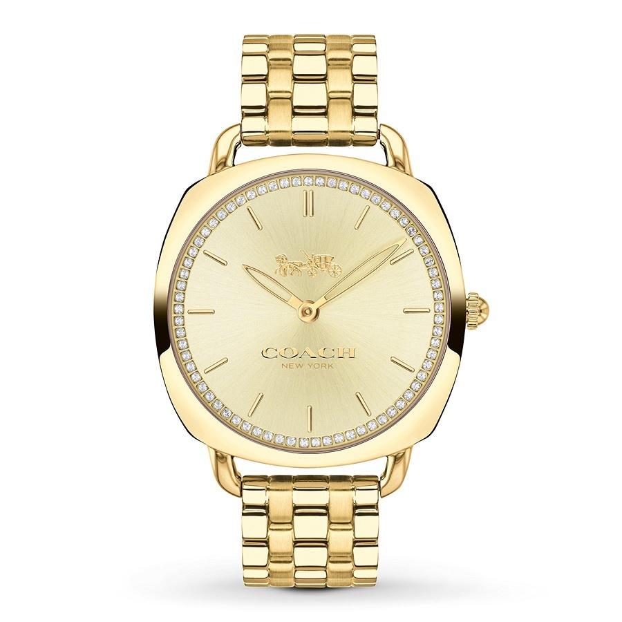 Coach Women&#39;s 14503011 Tatum Slim Gold-Tone Stainless Steel Watch