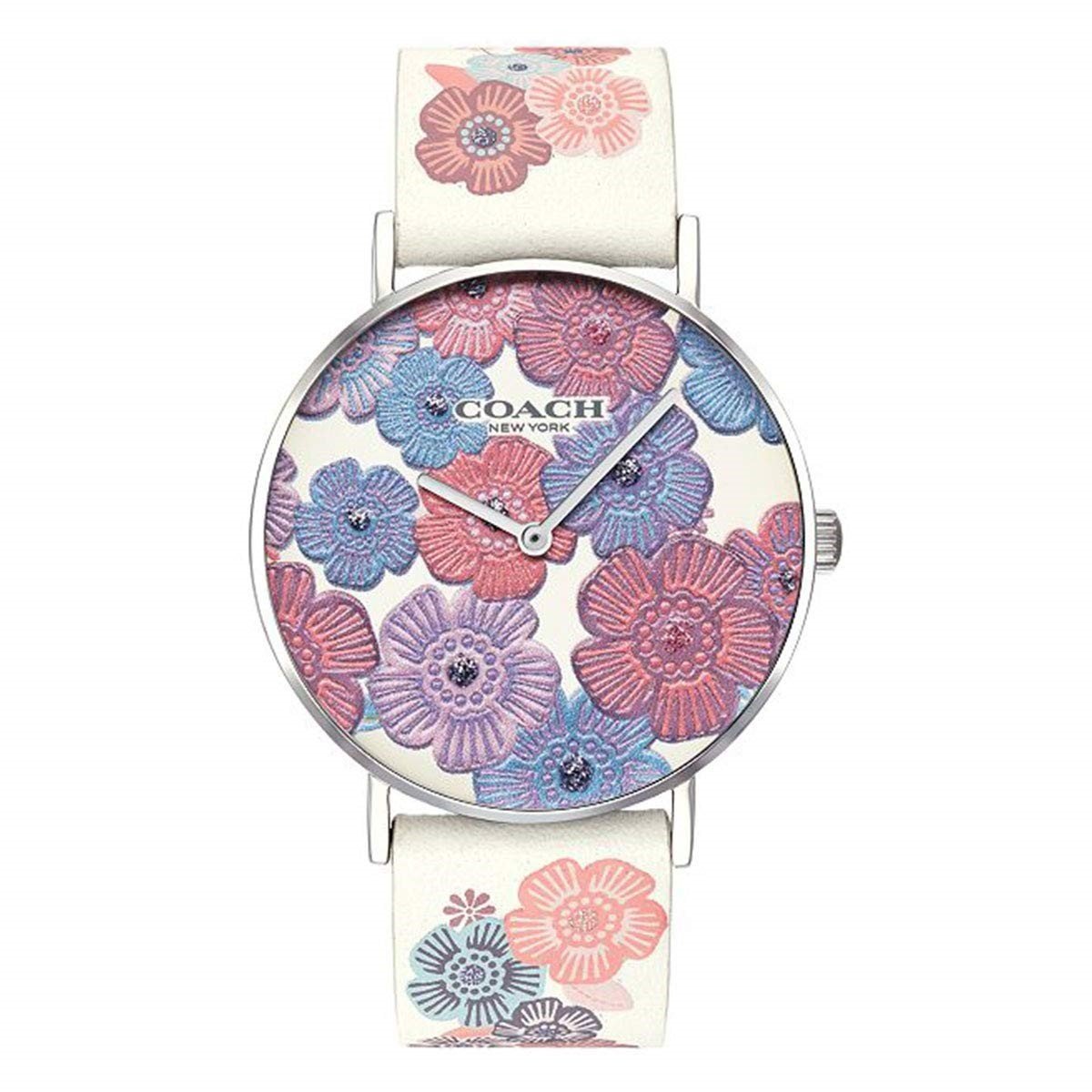 Coach Women's 14503044 Perry White Leather Watch