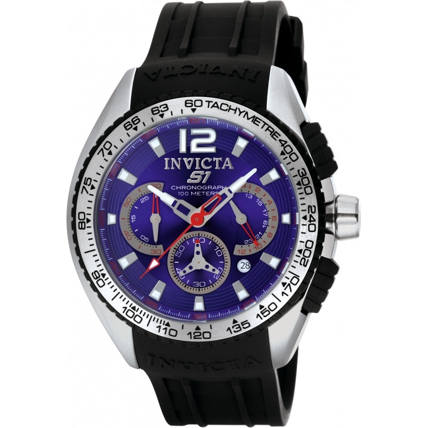 Invicta Men's 1451 S1 Rally Chronograph Black Polyurethane Watch