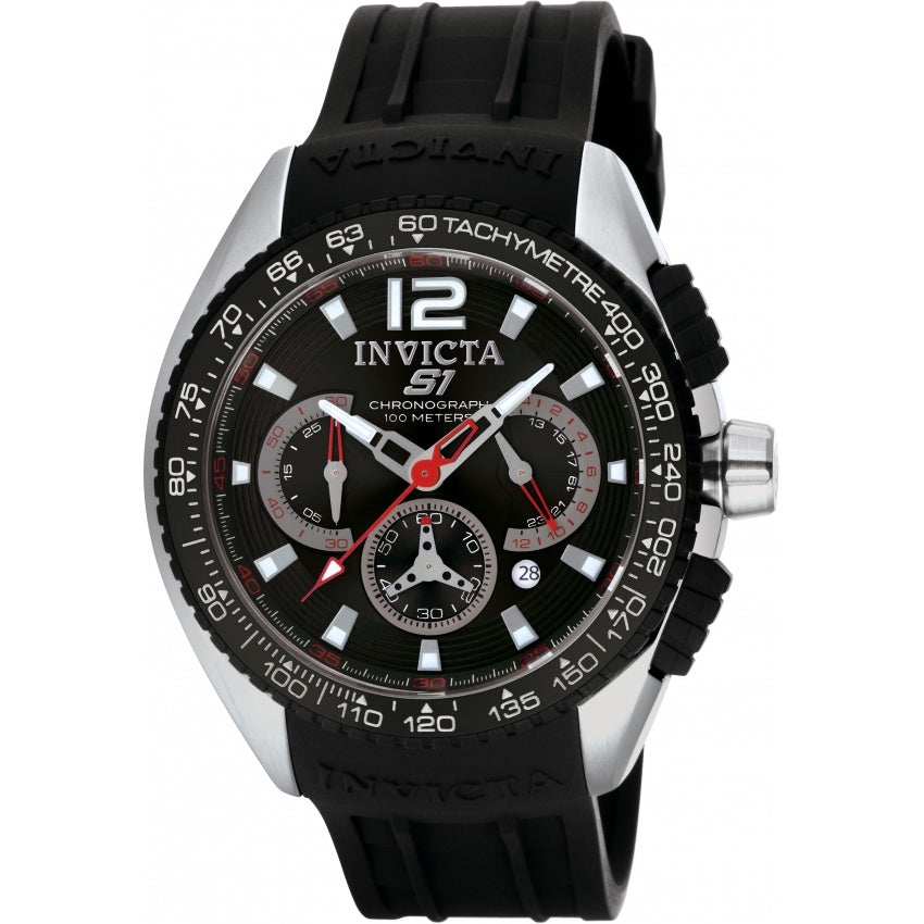 Invicta Men's 1453 S1 Rally Chronograph Black Polyurethane Watch