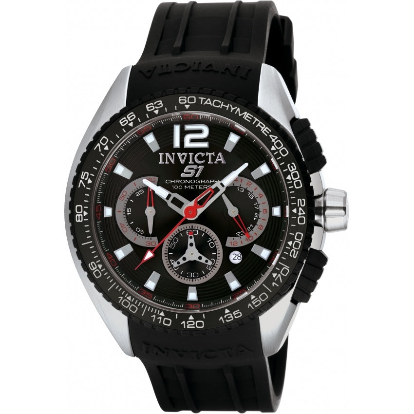 Invicta Men&#39;s 1453 S1 Rally Chronograph Black Polyurethane Watch
