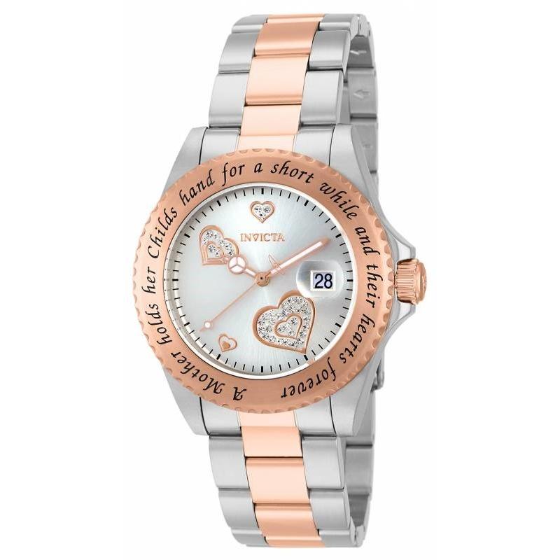 Invicta Women&#39;s 14731 Angel Rose-Tone and Silver Stainless Steel Watch