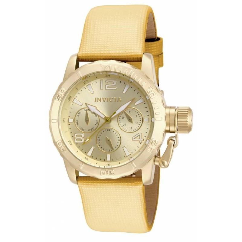 Invicta Women&#39;s 14797 Corduba Multi-Function Gold-tone Leather Watch