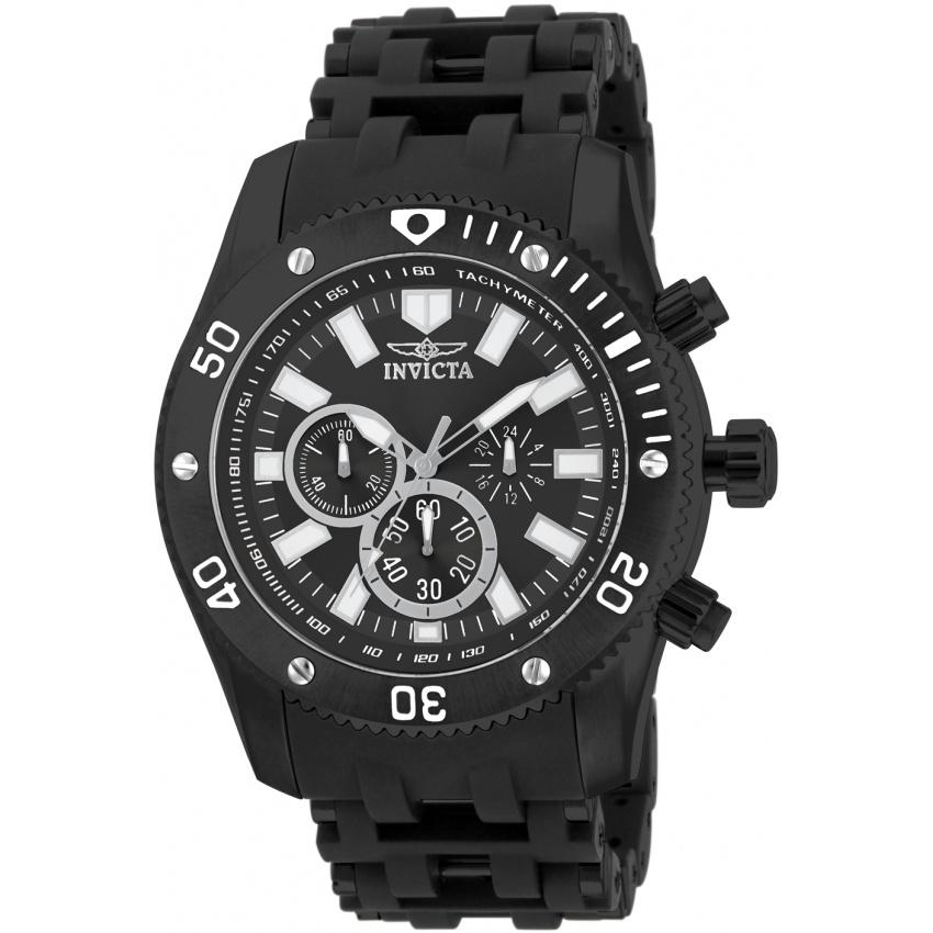 Invicta Men&#39;s 14862 Sea Spider Black Polyurethane and Stainless Steel Watch