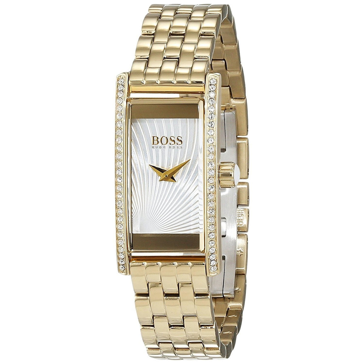 Hugo Boss Women&#39;s 1502384 Cocktail Crystal Gold-Tone Stainless Steel Watch