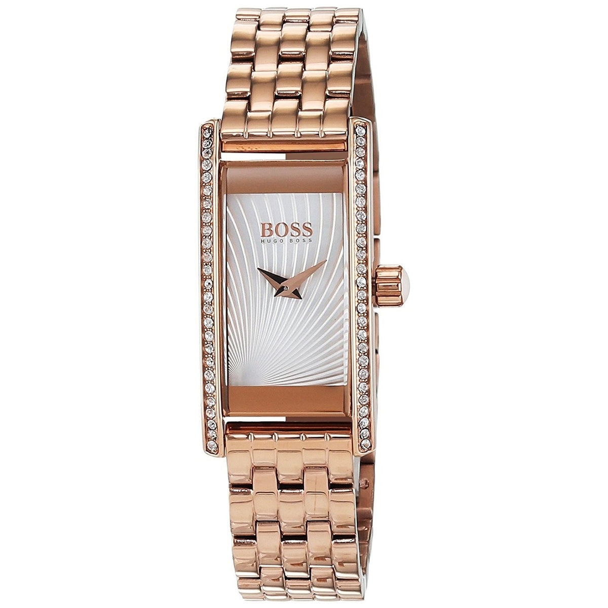 Hugo Boss Women&#39;s 1502386 Cocktail Crystal Rose-Tone Stainless Steel Watch