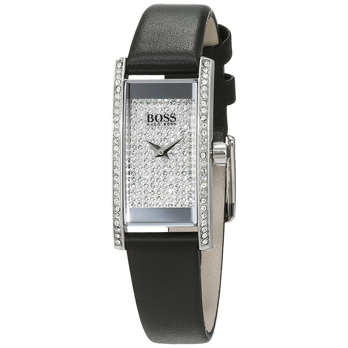 Hugo Boss Women's 1502389 Cocktail Crystal Black Leather Watch