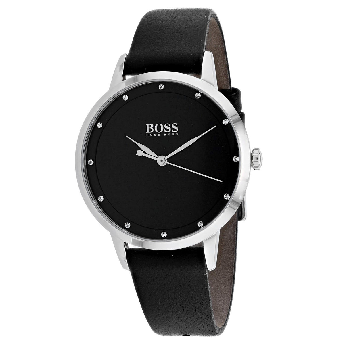 Hugo Boss Women&#39;s 1502460 Twilight Black Leather Watch