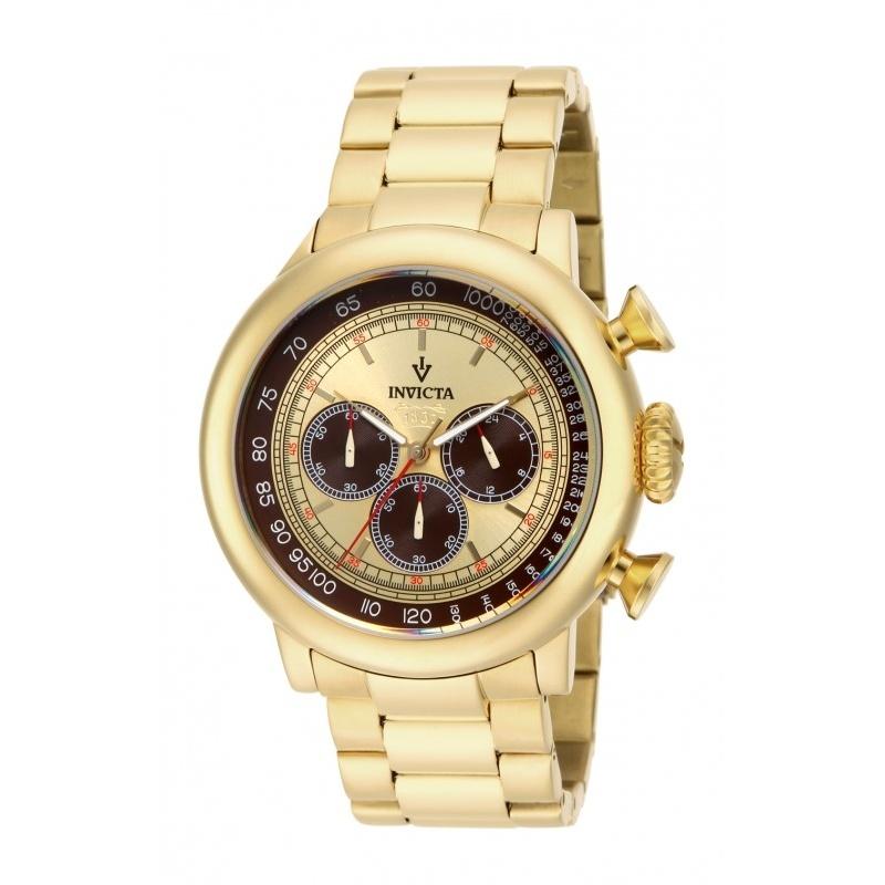 Invicta Men&#39;s 15064 Vintage Multi-Function Gold-Tone Stainless Steel Watch
