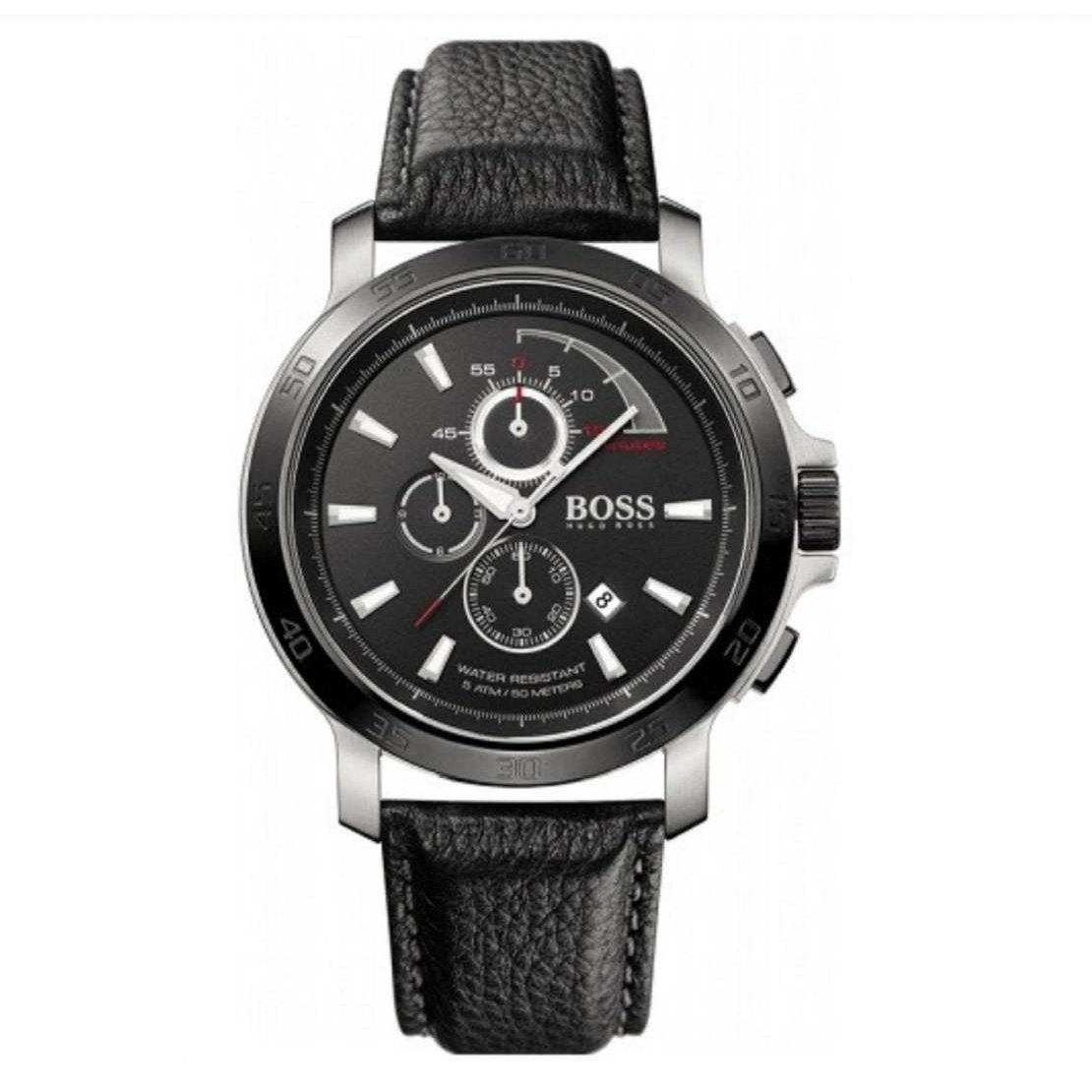 Hugo Boss Men&#39;s 1512394 Hugo Boss Chronograph Chronograph Black Leather Watch