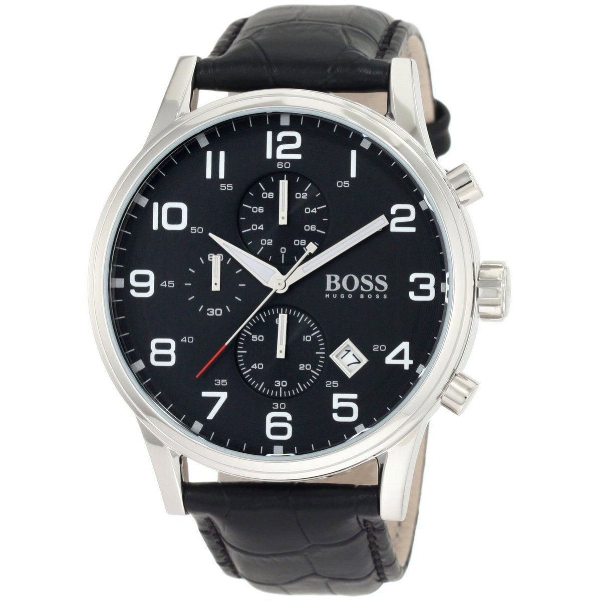 Hugo Boss Men&#39;s 1512448 Black Chronograph Black Leather Watch
