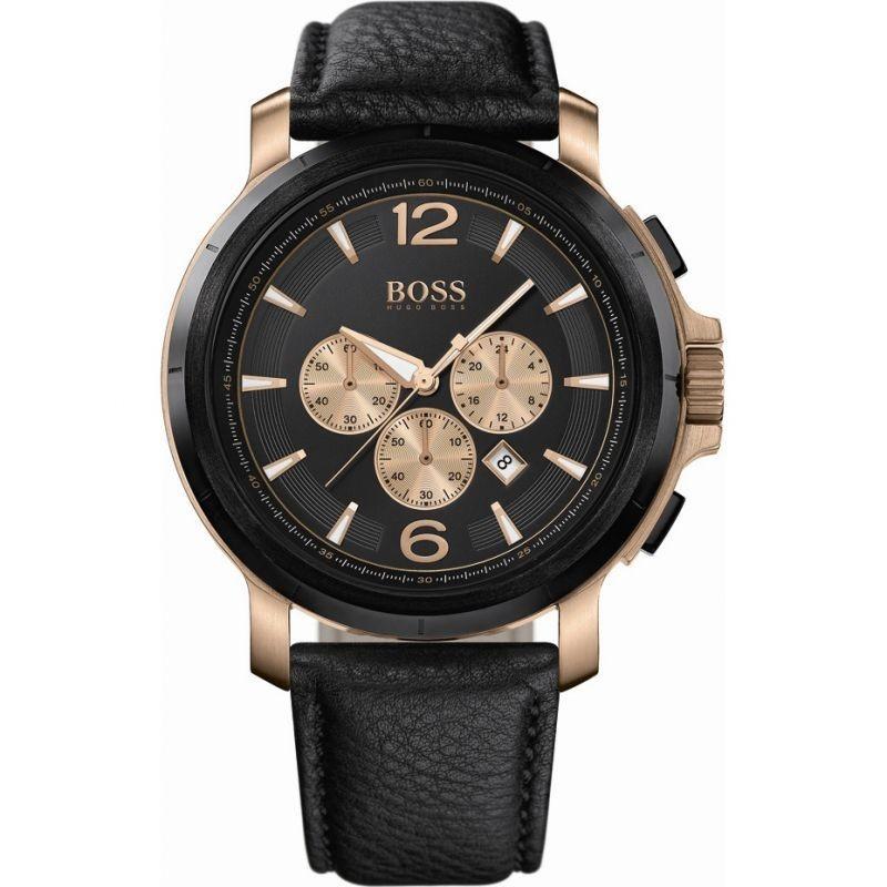 Hugo Boss Men&#39;s 1512457 Hugo Boss Chronograph Chronograph Black Leather Watch