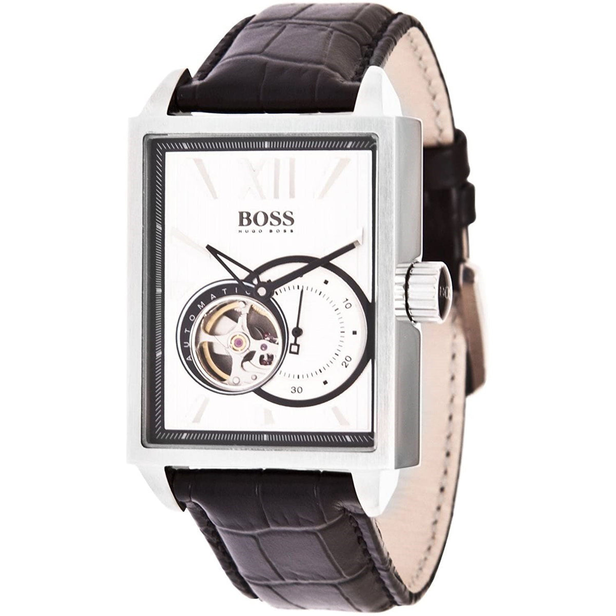 Hugo Boss Men's 1512504 Hugo Boss Automatic Black Leather Watch