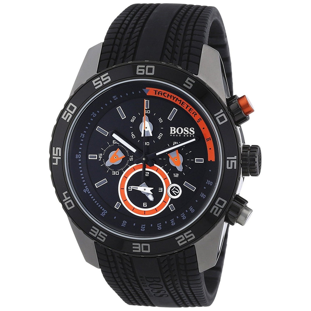 Hugo Men's 1512662 Black Black Rubber Watch - Bezali