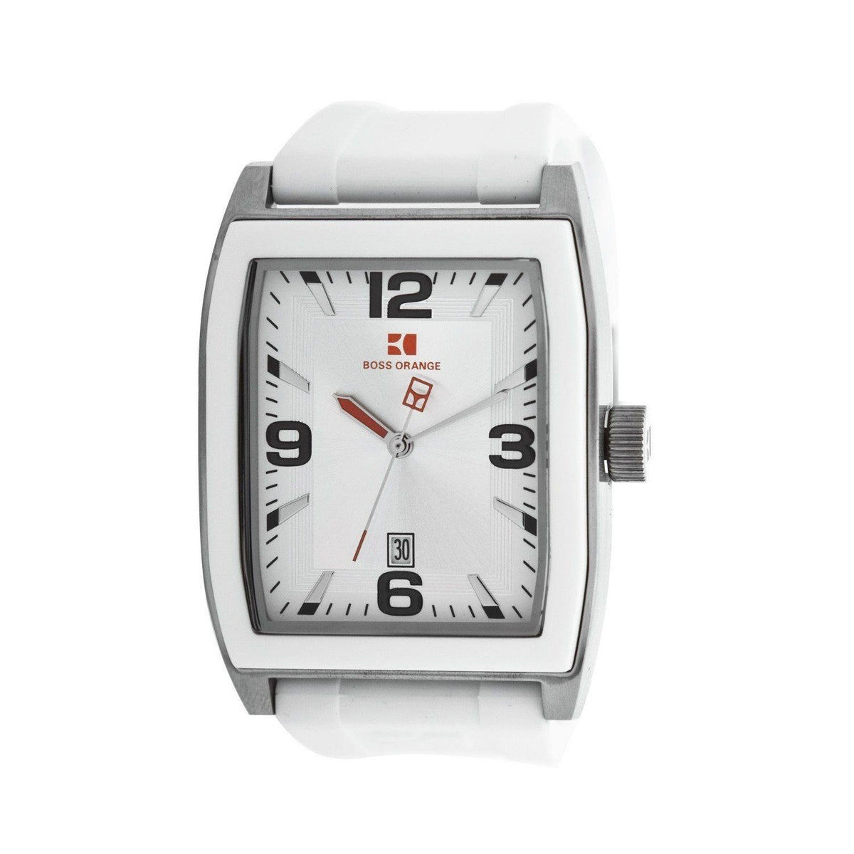 Hugo Boss Men&#39;s 1512684 Orange White Rubber Watch
