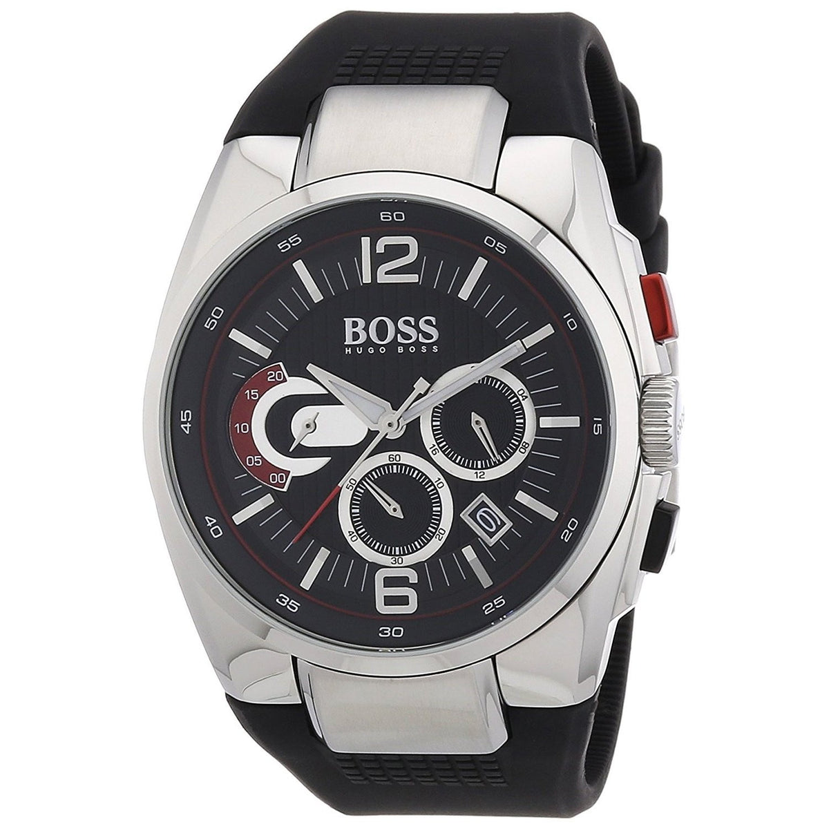 Hugo Boss Men&#39;s 1512735 Black Chronograph Black Rubber Watch