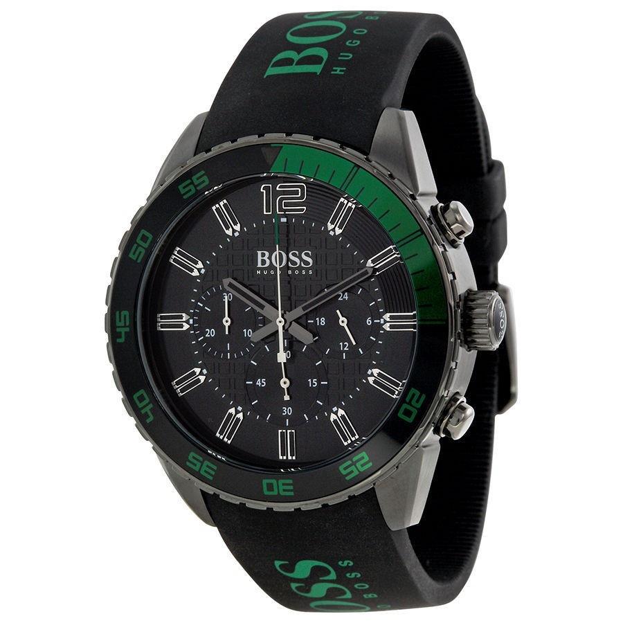 Hugo Boss Men&#39;s 1512847 Chronograph Black Silicone Watch