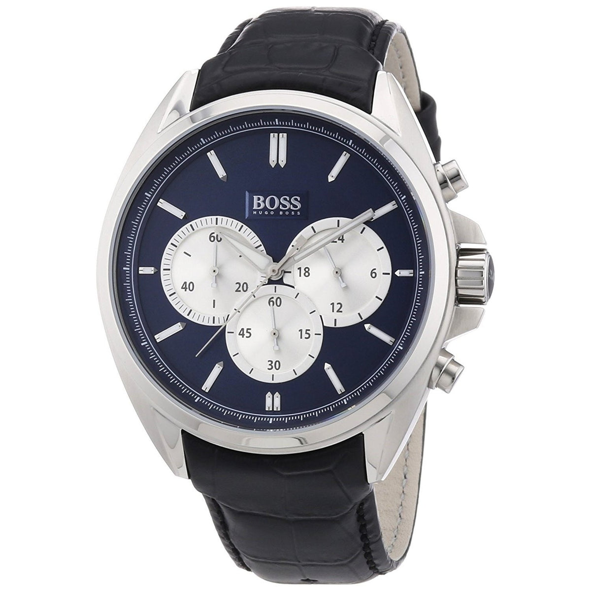 Hugo Boss Men&#39;s 1512882 Chronograph Black Leather Watch