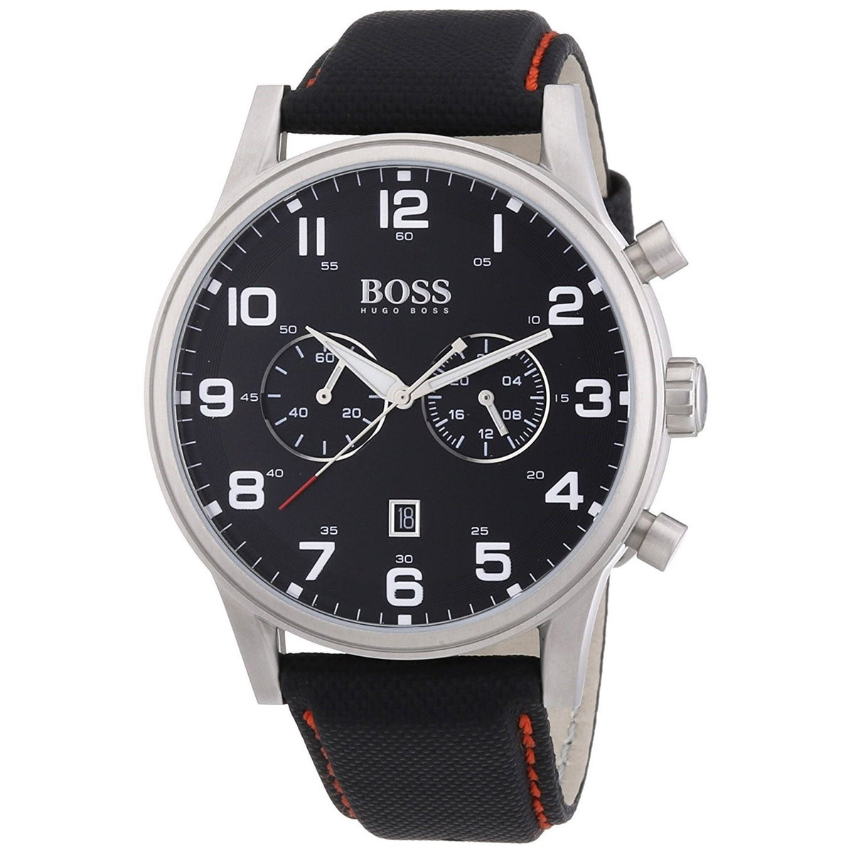 Hugo Boss Men&#39;s 1512919 Aeroliner Chronograph Black Leather Watch