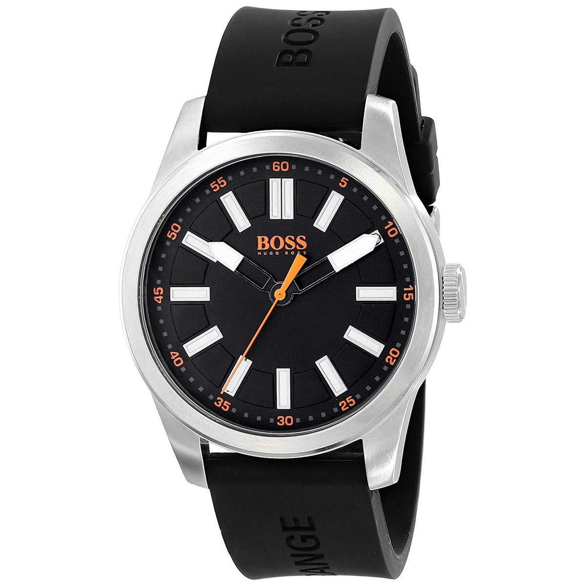 Hugo Boss Men&#39;s 1512936 Orange Black Silicone Watch