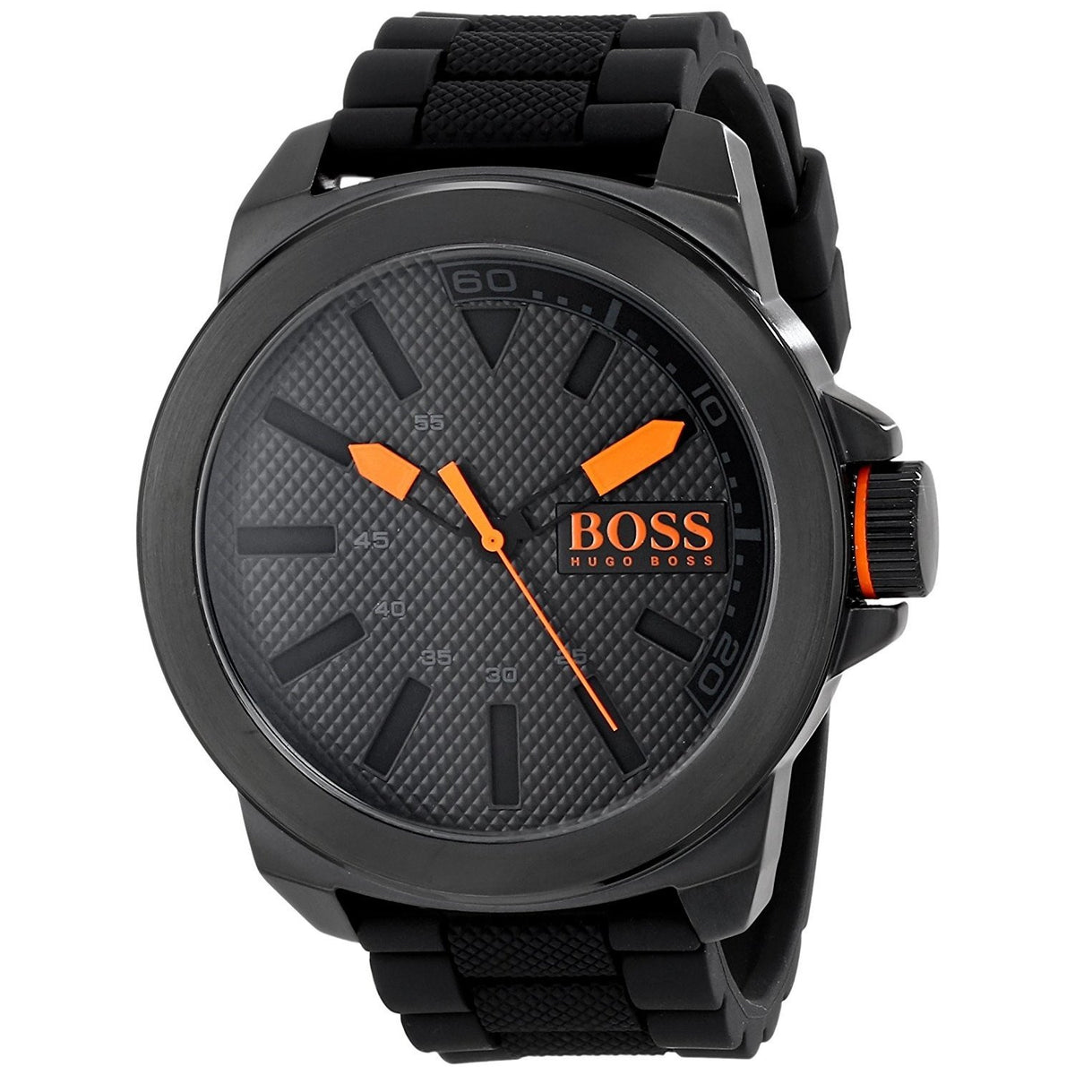 Hugo Boss Men&#39;s 1513004 Slim Ultra Modern Black Silicone Watch