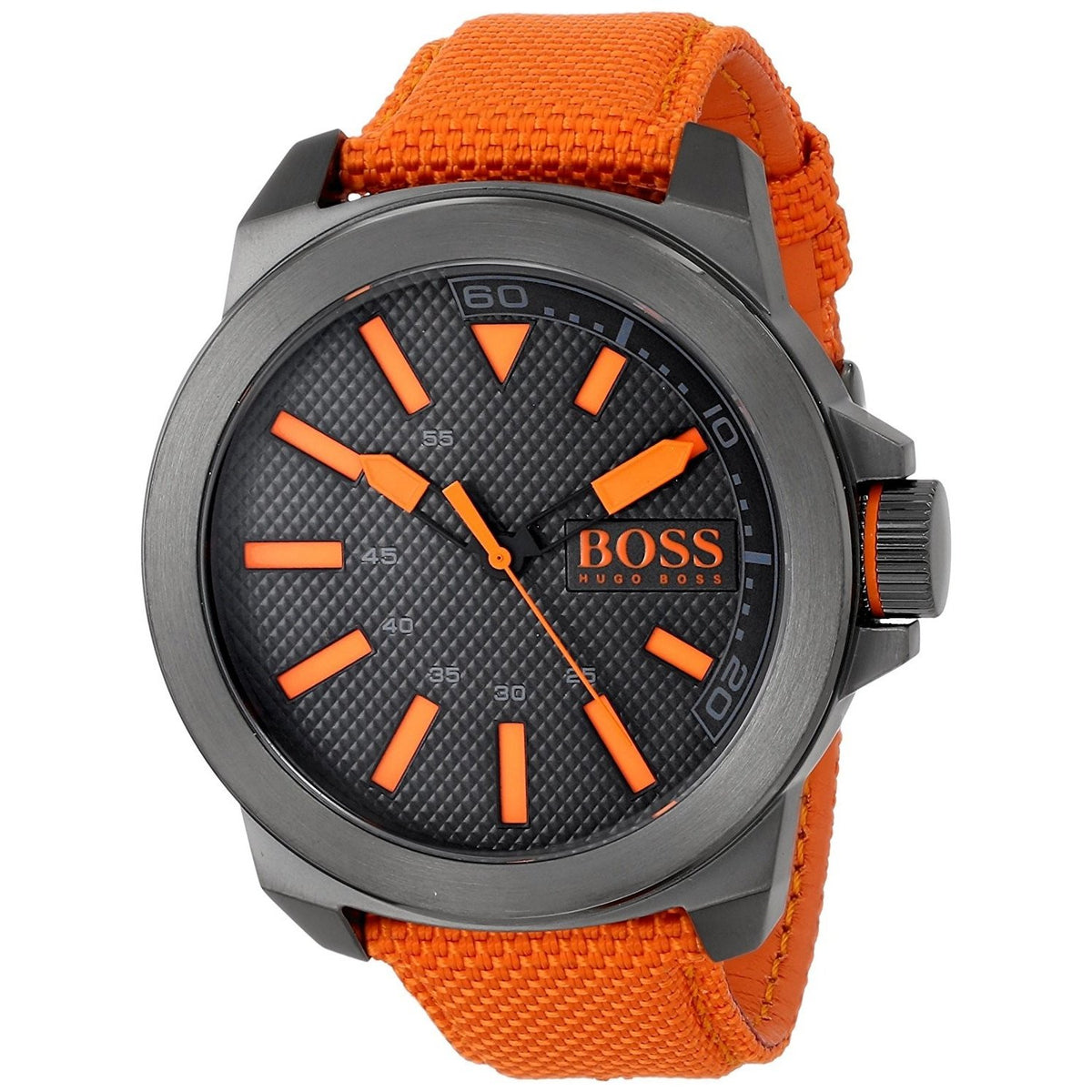 Hugo Boss Men&#39;s 1513010 Orange Chronograph Orange Nylon and Leather Watch