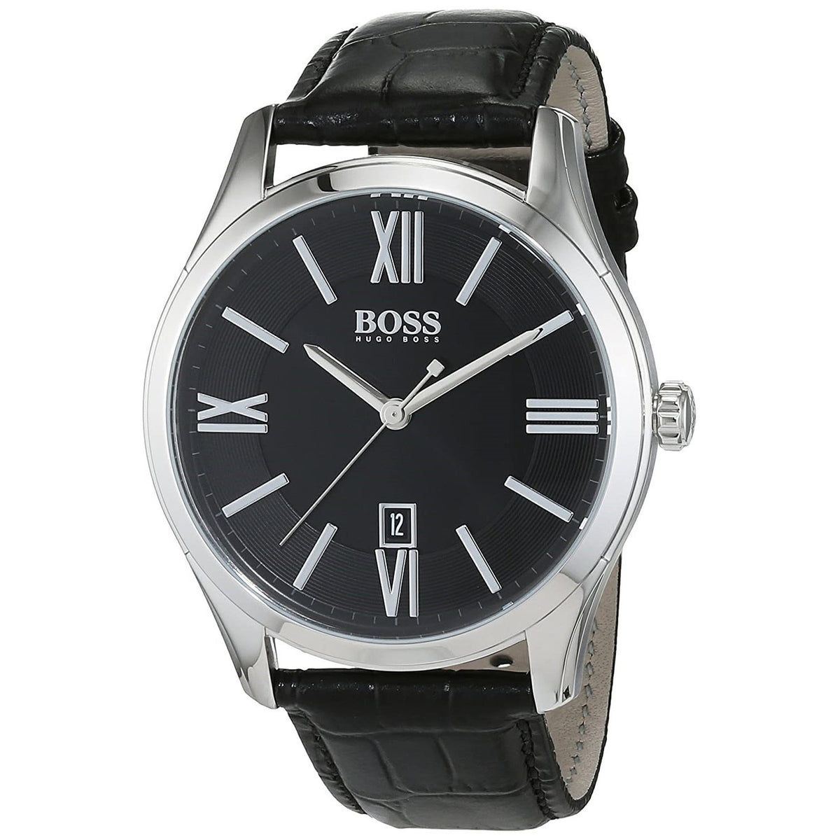 Hugo Boss Men&#39;s 1513022 Ambassador Black Leather Watch