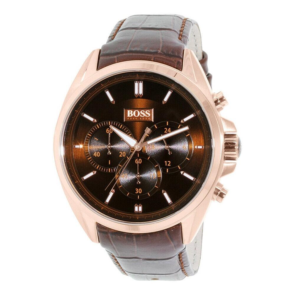 Hugo Boss Men&#39;s 1513036 Driver Chronograph Chronograph Brown Leather Watch