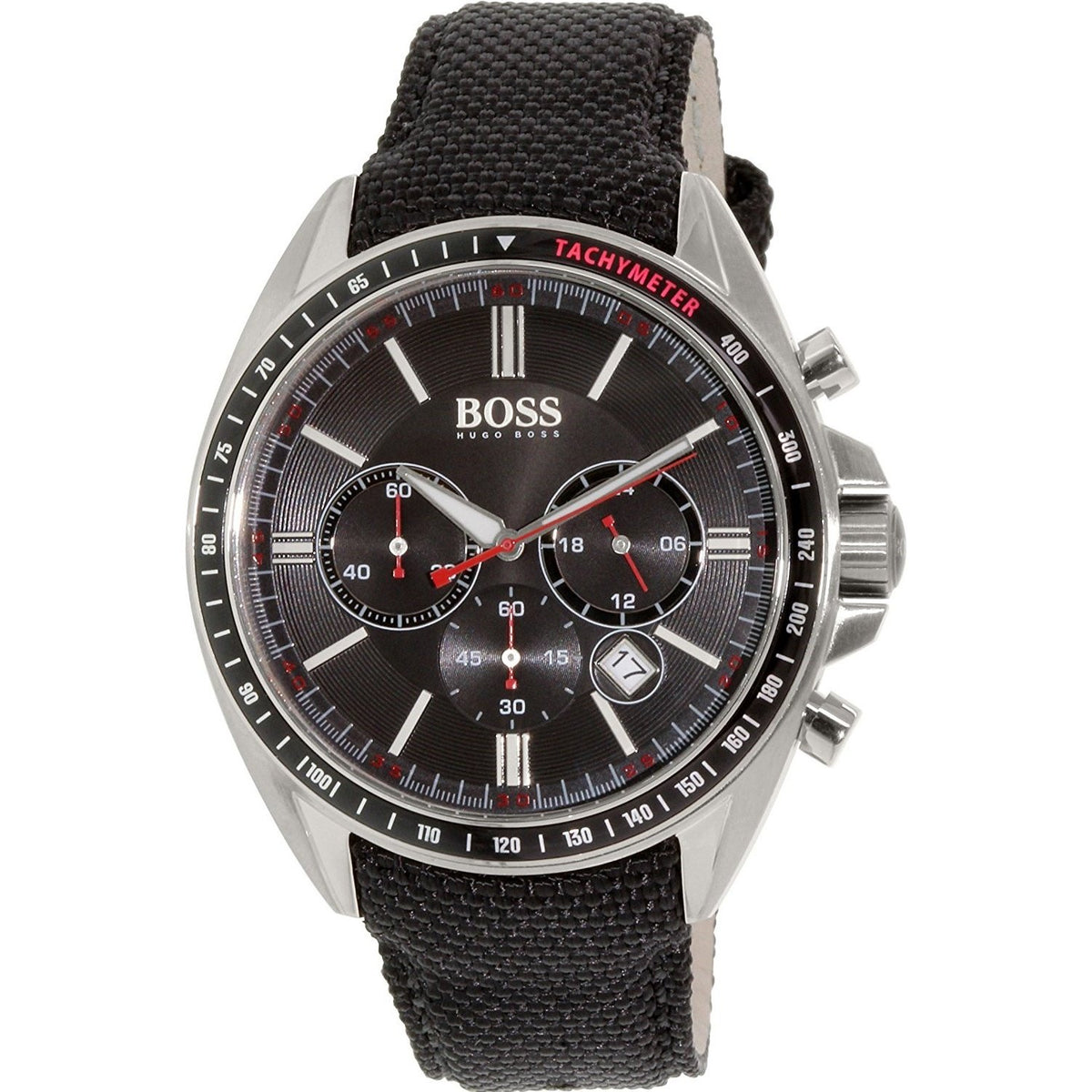 Hugo Boss Men&#39;s 1513087 Classic Chronograph Black Nylon and Leather Watch