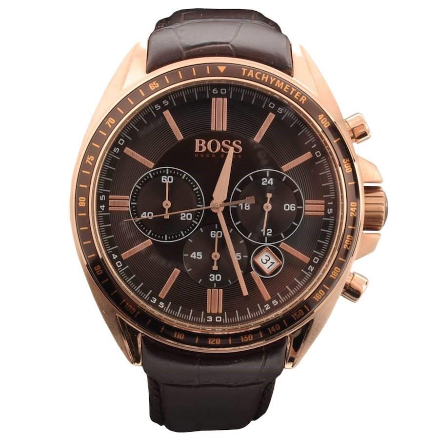 Hugo Boss Men&#39;s 1513093 Driver Chronograph Brown Leather Watch