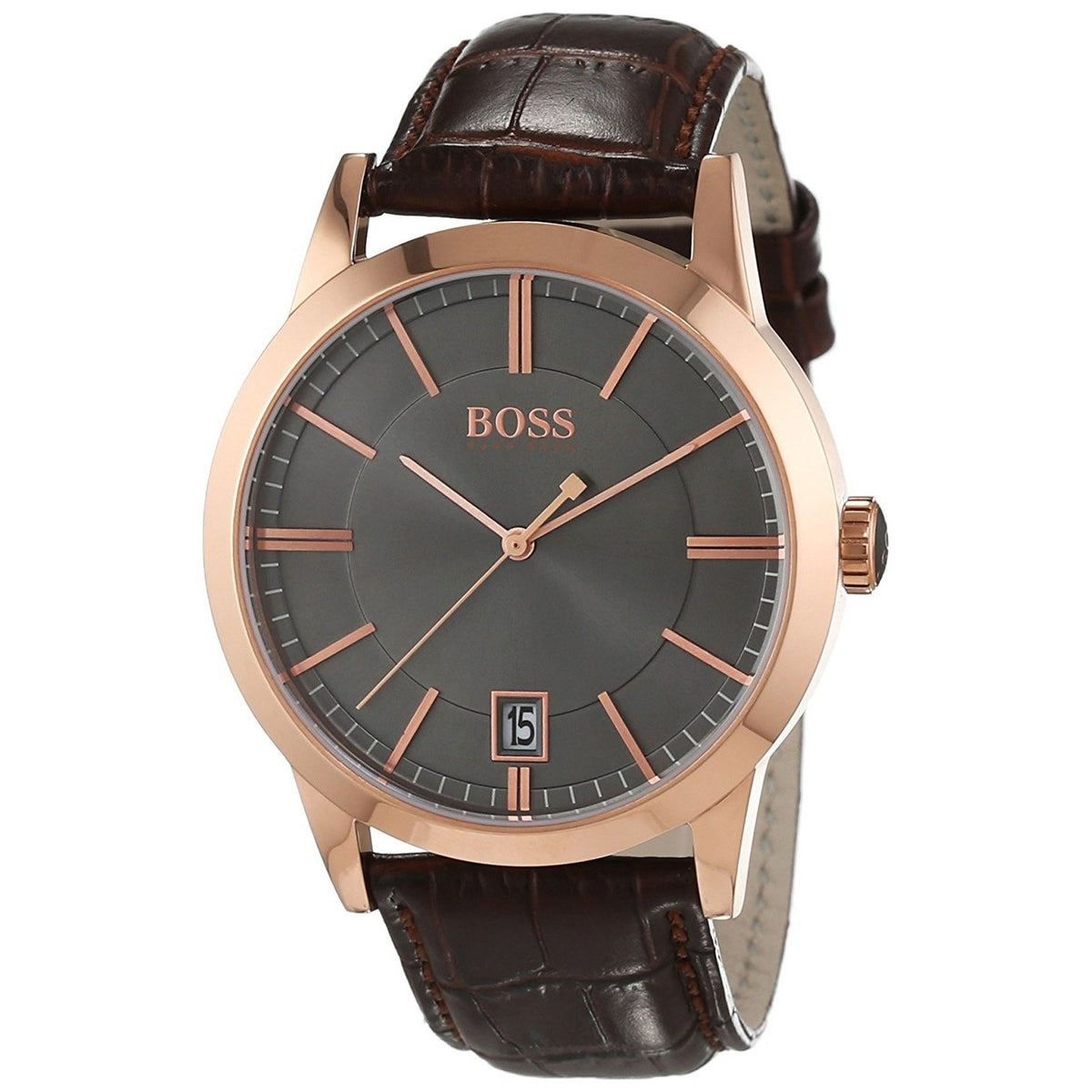 Hugo Boss Men&#39;s 1513131 Success Brown Leather Watch