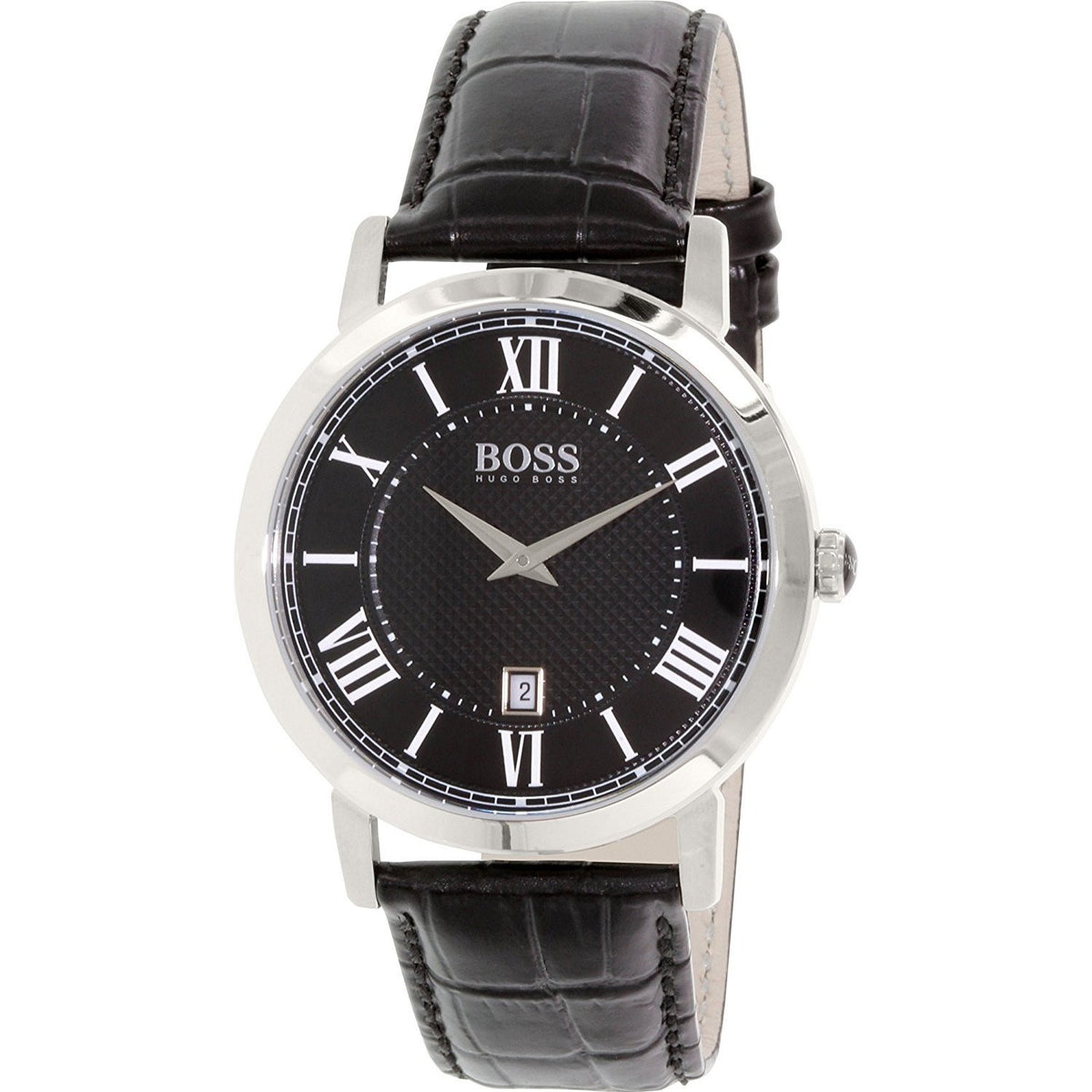 Hugo Boss Men&#39;s 1513137 Classic Black Leather Watch