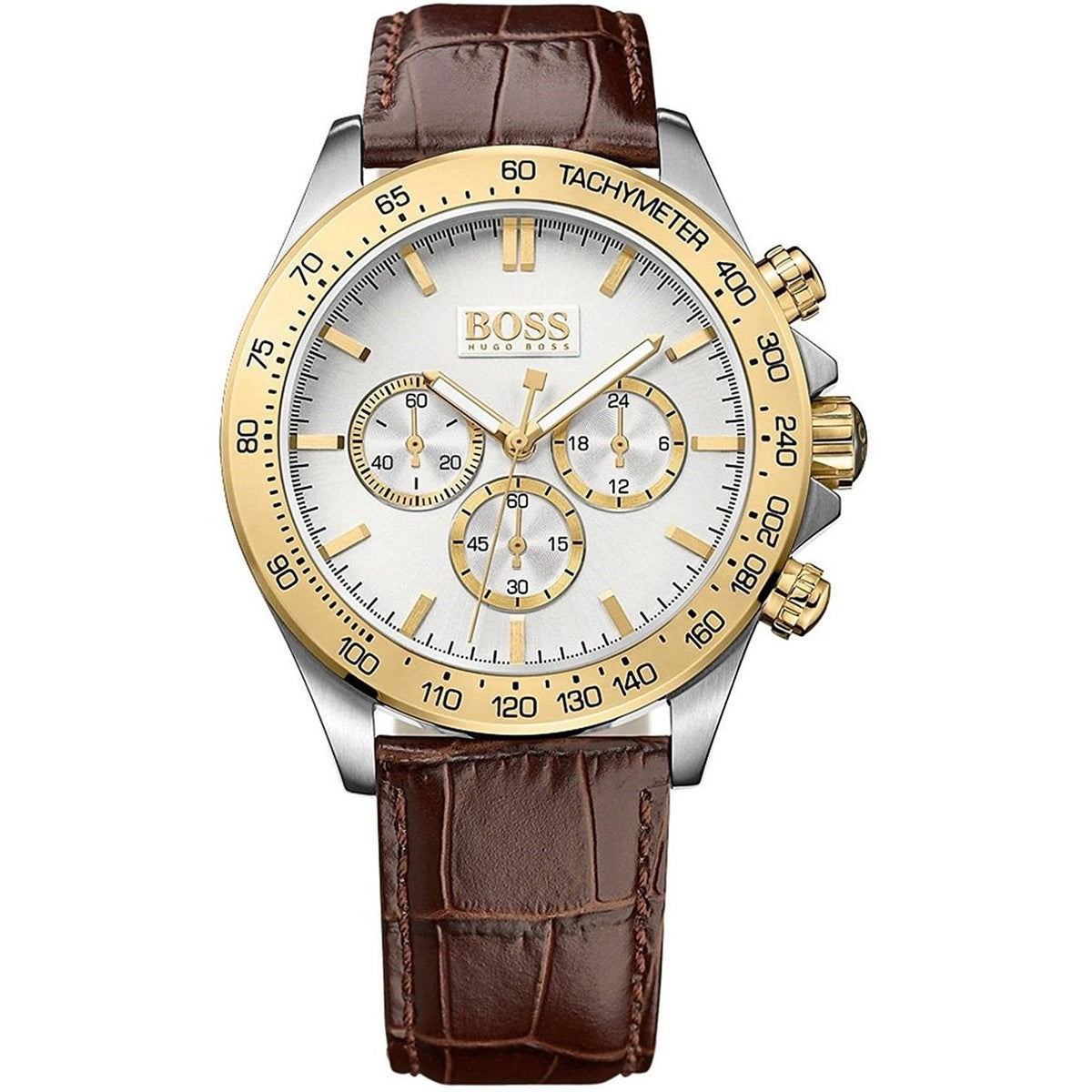 Hugo Boss Men&#39;s 1513174 Ikon Chronograph Brown Leather Watch