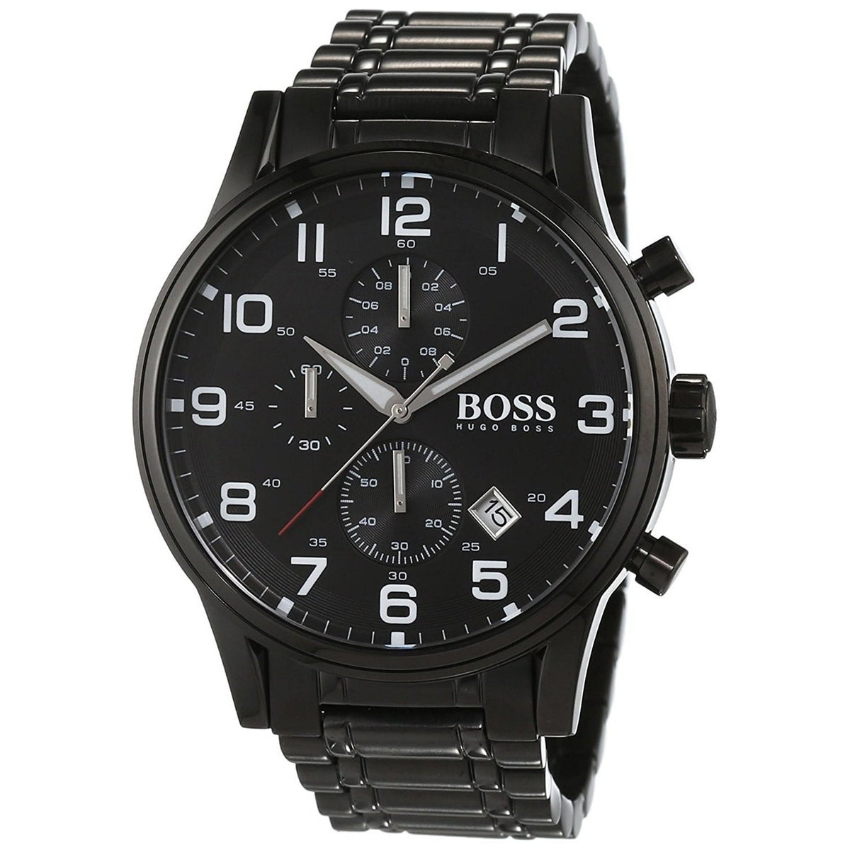 Hugo Boss Men&#39;s 1513180 Aeroliner Chronograph Black Stainless Steel Watch