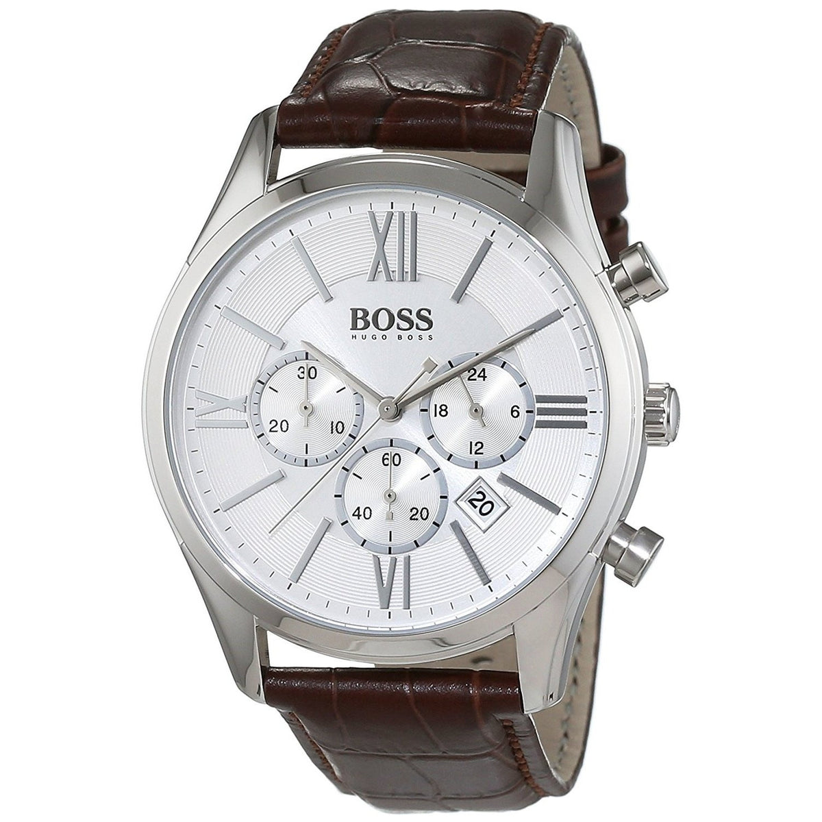 Hugo Boss Men&#39;s 1513195 Ambassador Chronograph Brown Leather Watch