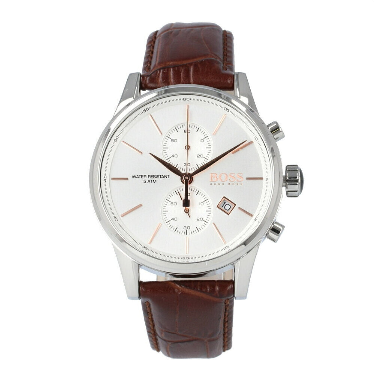Hugo Boss Men&#39;s 1513280 Jet Chronograph Brown Leather Watch