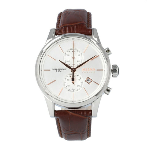 Hugo Boss Men's 1513280 Jet Chronograph Brown Leather Watch