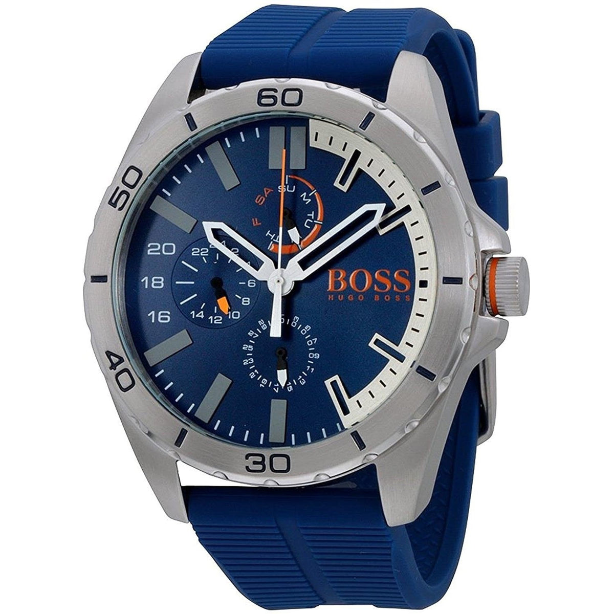 Hugo Boss Men&#39;s 1513291 Orange Blue Rubber Watch