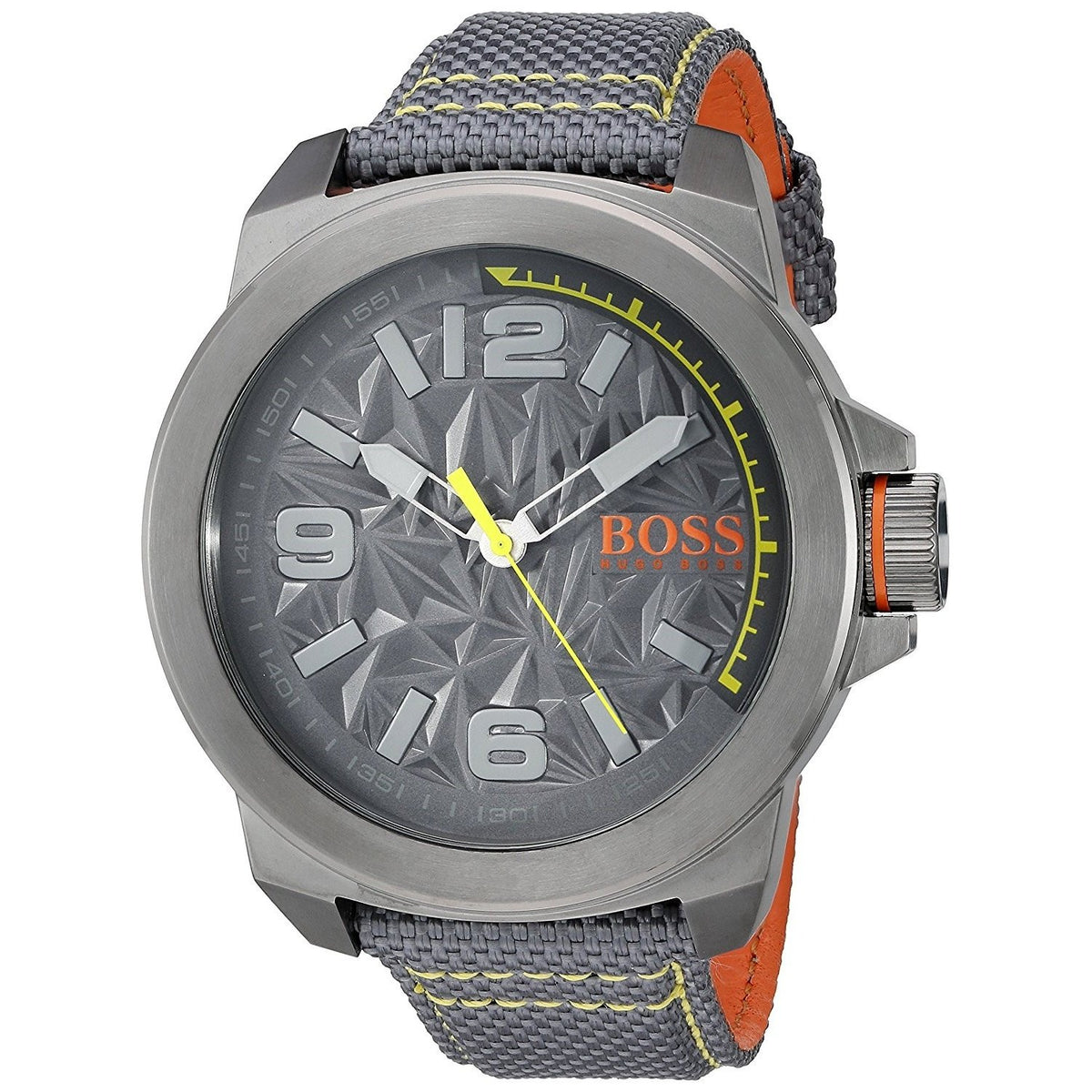 Hugo Boss Men&#39;s 1513344 Classic Grey Fabric and Leather Watch