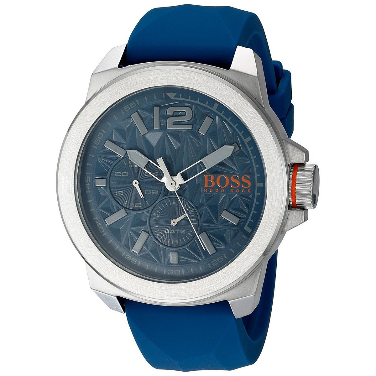 Hugo Boss Men&#39;s 1513348 New York Multi-Function Blue Silicone Watch