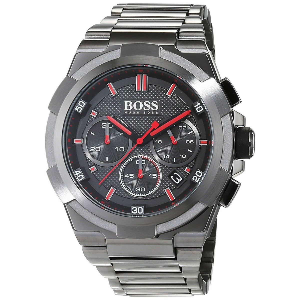 Hugo Boss Men&#39;s 1513361 Supernova Chronograph Black Stainless Steel Watch