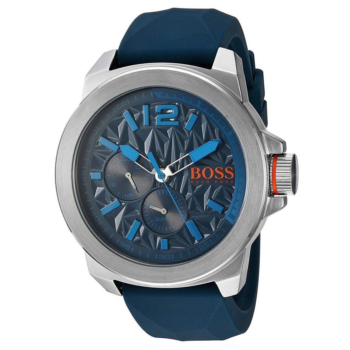 Hugo Boss Men&#39;s 1513376 Classic Multi-Function Blue Silicone Watch
