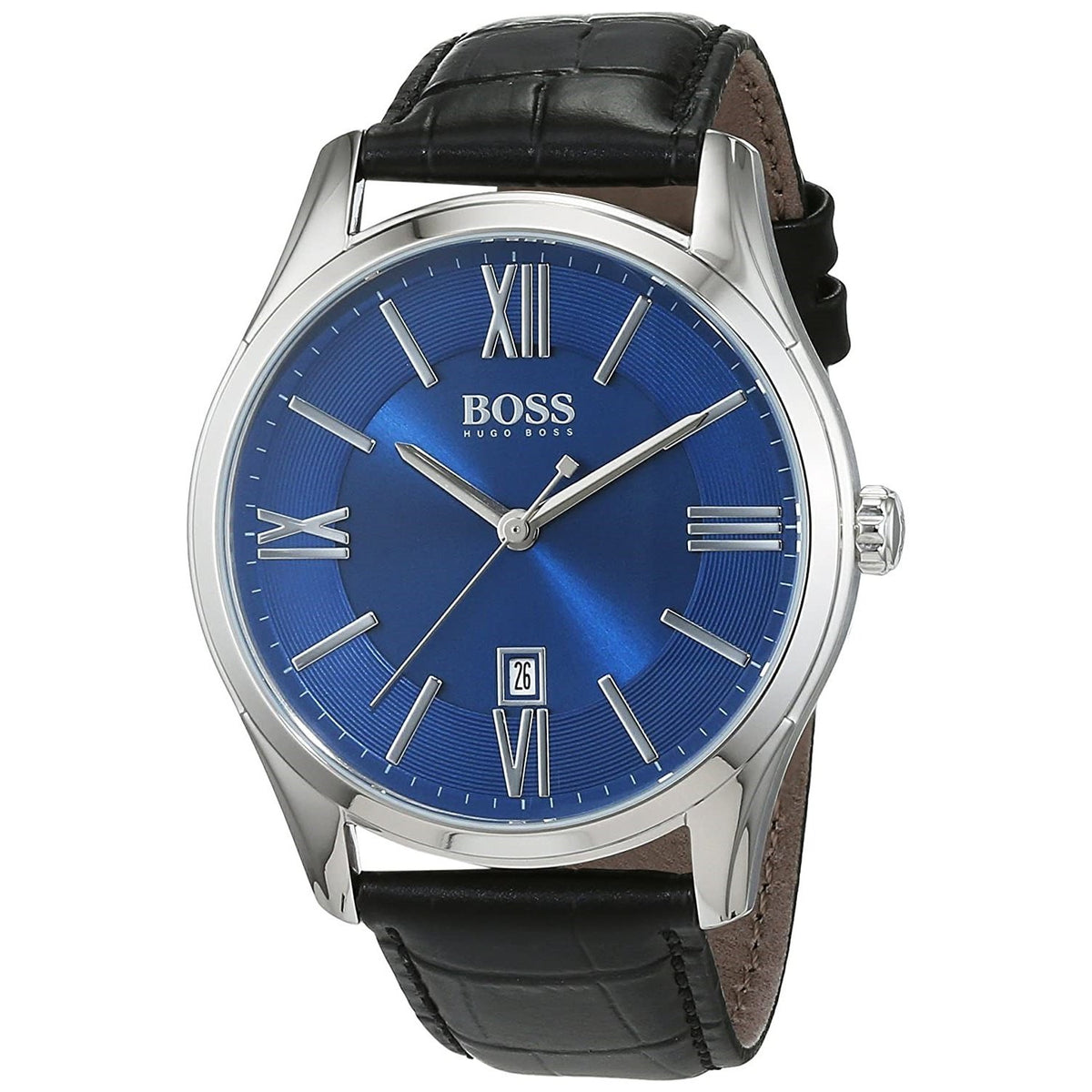 Hugo Boss Men&#39;s 1513386 Ambassador Black Leather Watch