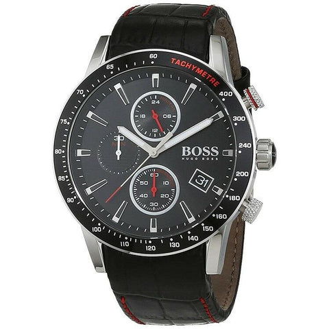 Hugo Boss Men's 1513390 Rafale Chronograph Black Leather Watch