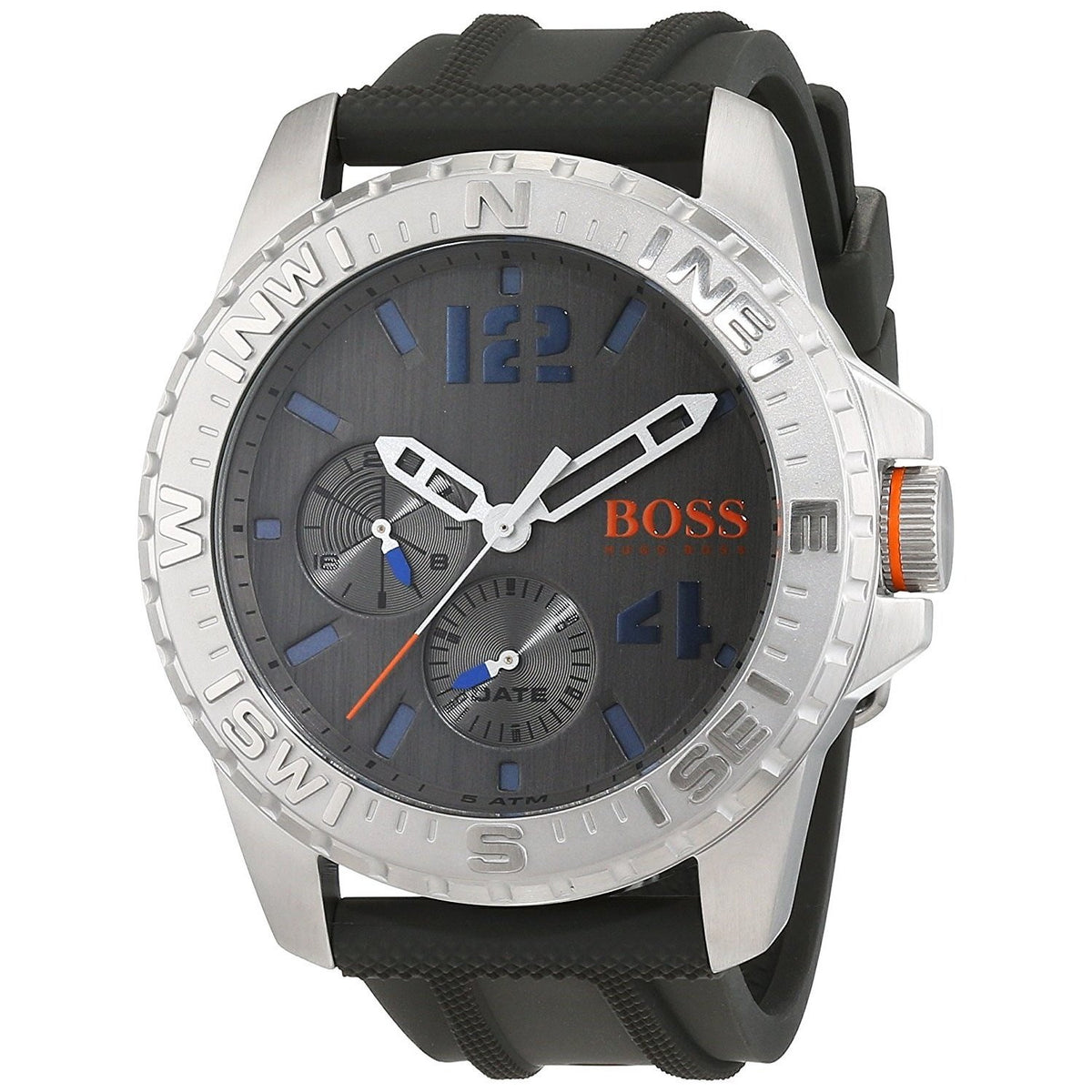 Hugo Boss Men&#39;s 1513412 Cape Town Multi-Function Black Rubber Watch