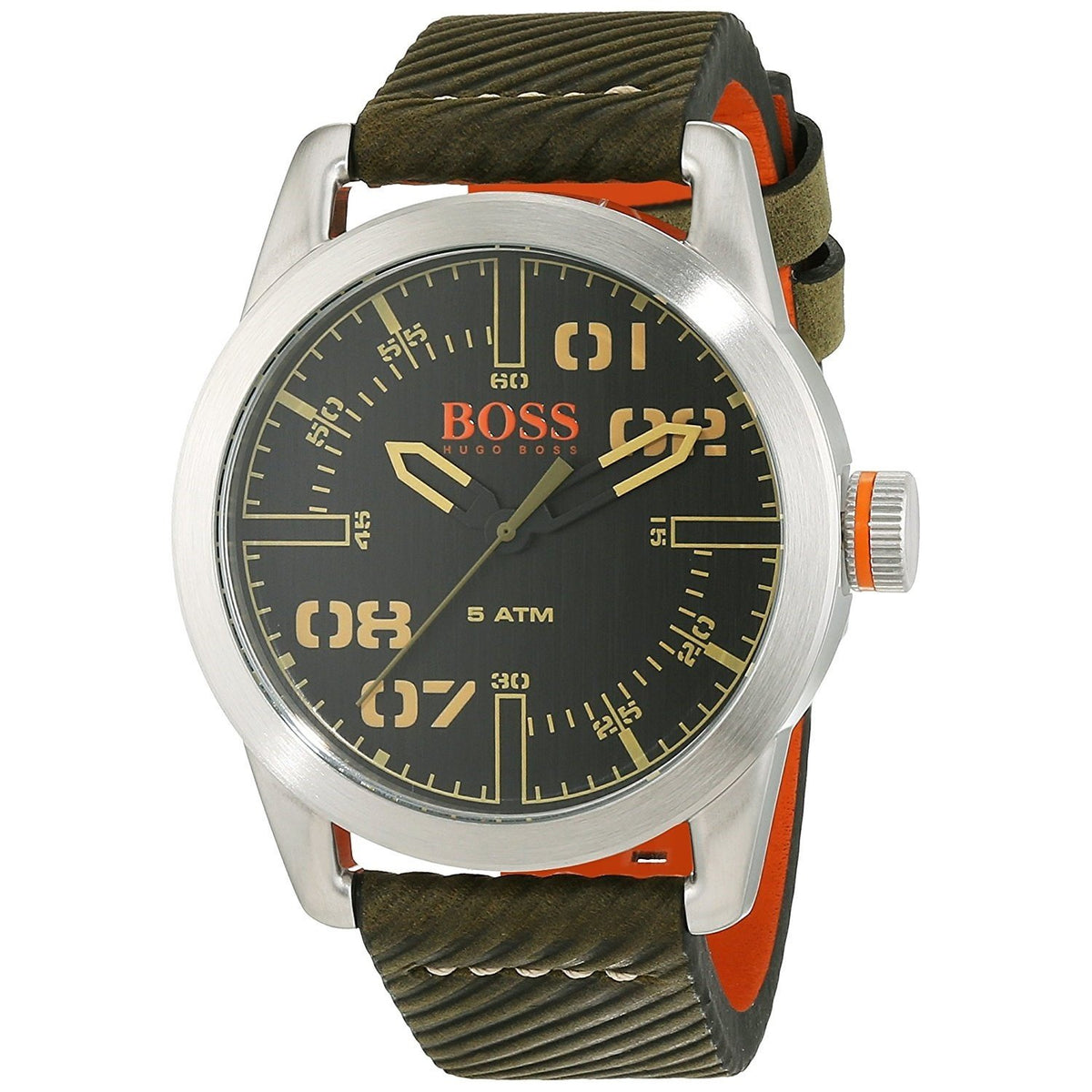 Hugo Boss Men&#39;s 1513415 OSLO Green Leather Watch