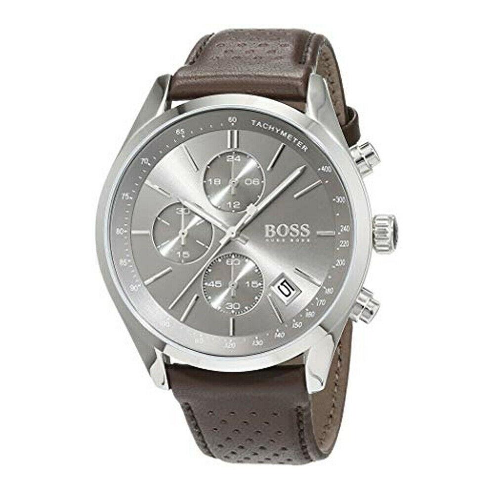 Hugo Boss Men&#39;s 1513476 Grand Prix Chronograph Brown Leather Watch