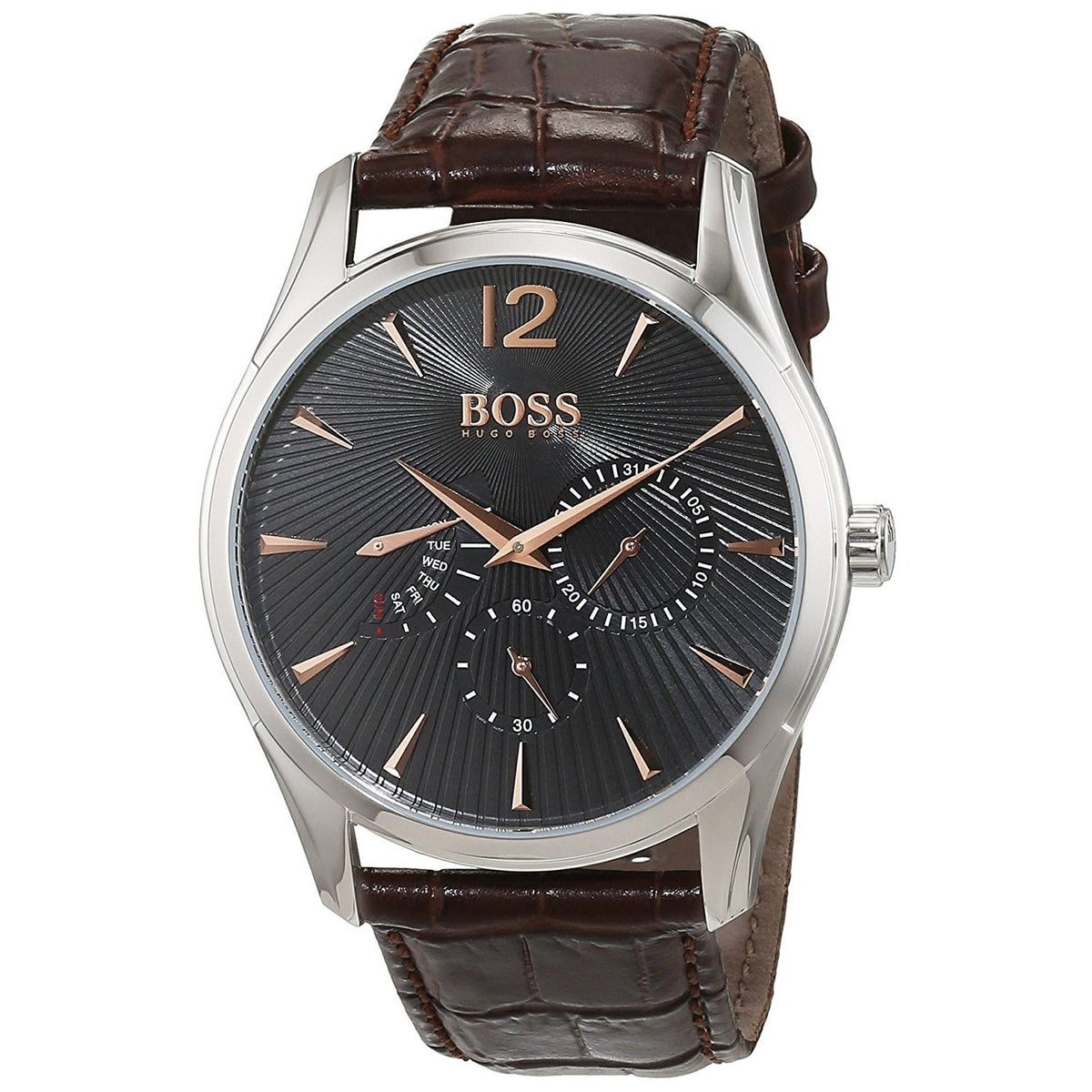 Hugo Boss Men&#39;s 1513490 Commander Chronograph Brown Leather Watch